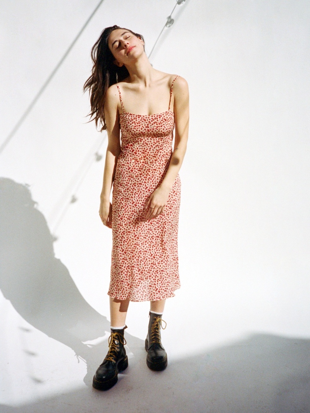 realisation amelia dress nude floral XS